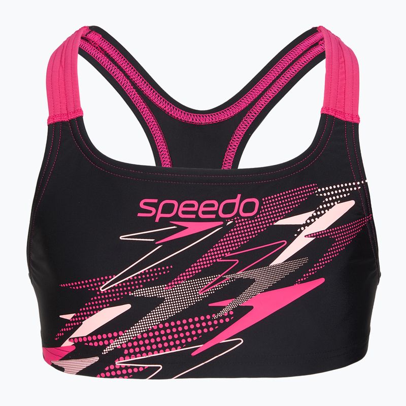 Купальник роздільний дитячий Speedo Medley Logo Racerback 2pc anthracite/pink 3