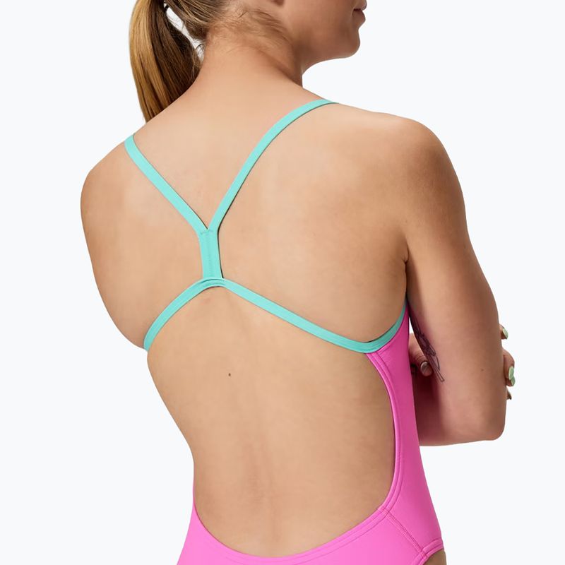 Купальник суцільний жіночий Speedo FL Solid V-Back 2.0 neon flamingo 4