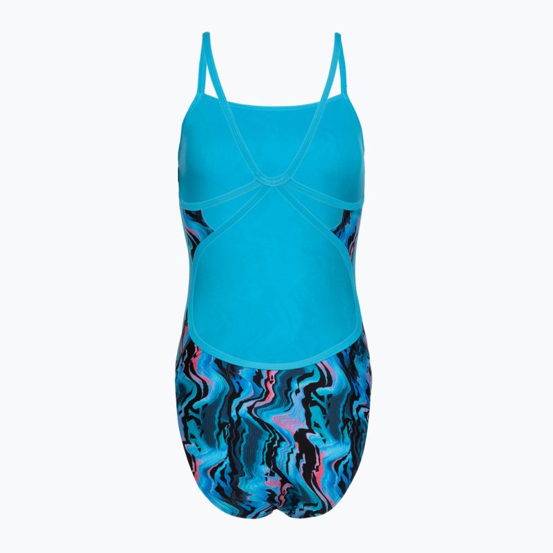 Купальник суцільний жіночий Speedo Printed Web Back canyon ombre/black 2