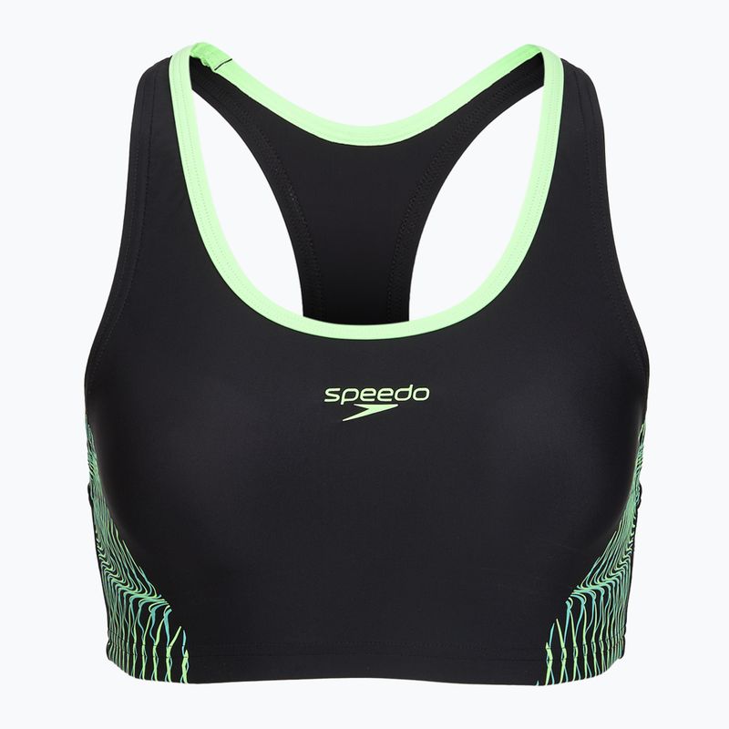 Купальник роздільний жіночий Speedo Placement Raceback 2pc anthracite/clover 3