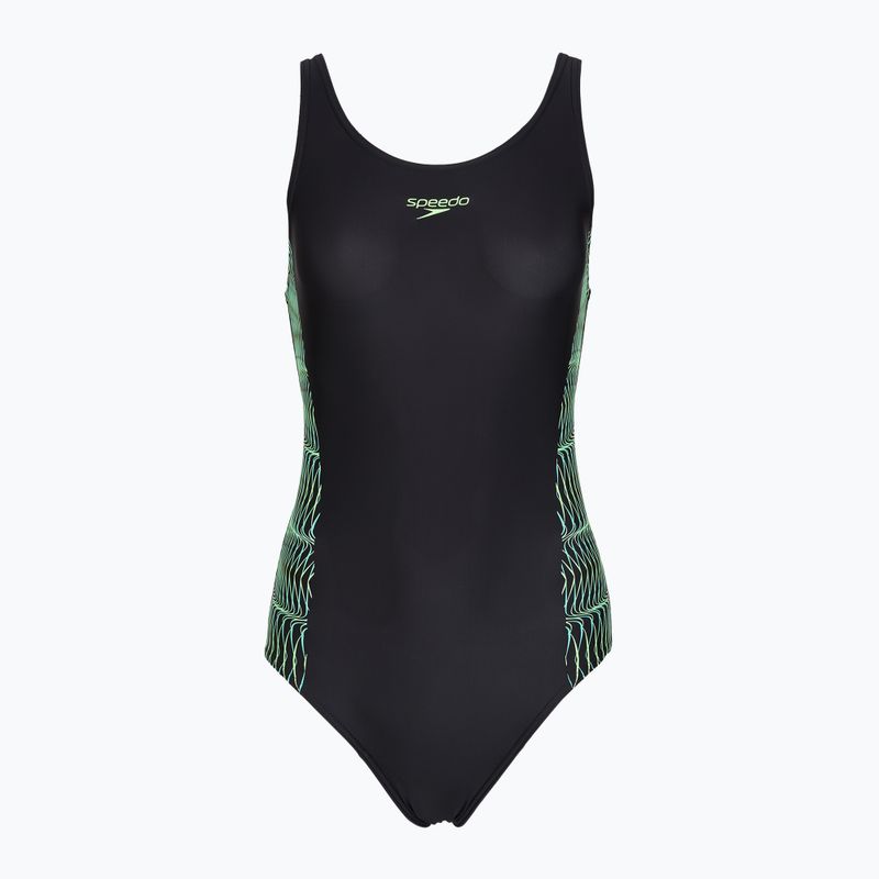 Купальник суцільний жіночий Speedo Placement Muscleback anthracite/clover 6