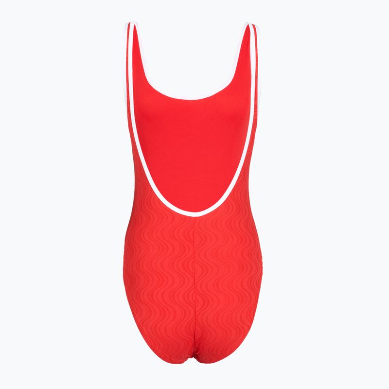 Купальник суцільний жіночий Speedo Texture Bound Scoop high risk red/bright white 2