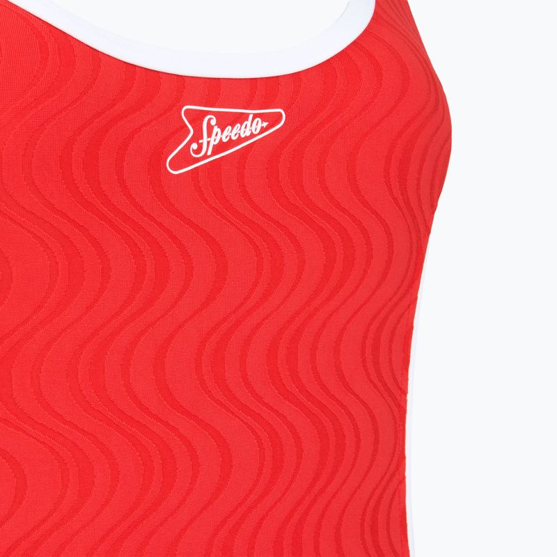 Купальник суцільний жіночий Speedo Texture Bound Scoop high risk red/bright white 3