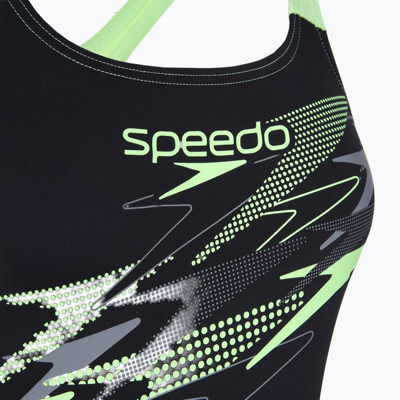 Купальник суцільний жіночий Speedo Medley Logo Medalist anthracite/clover 3