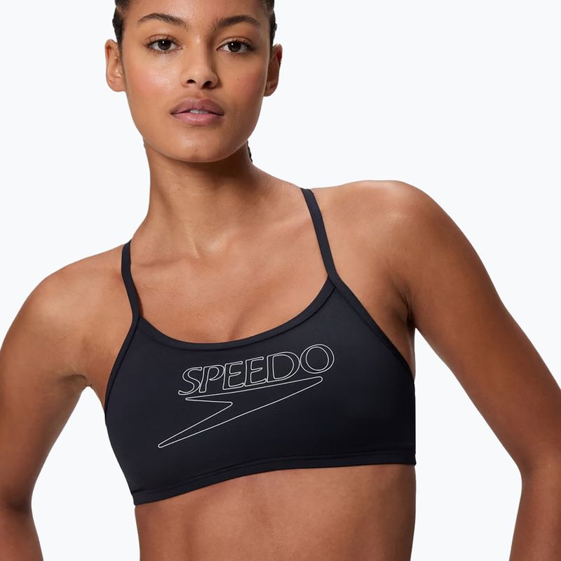 Купальник роздільний жіночий Speedo Endurance+ Logo Thin Strap anthracite 4