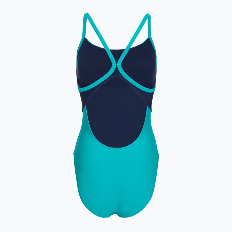 Купальник суцільний жіночий Speedo Solid Racerback peacock teal/peacoat 2