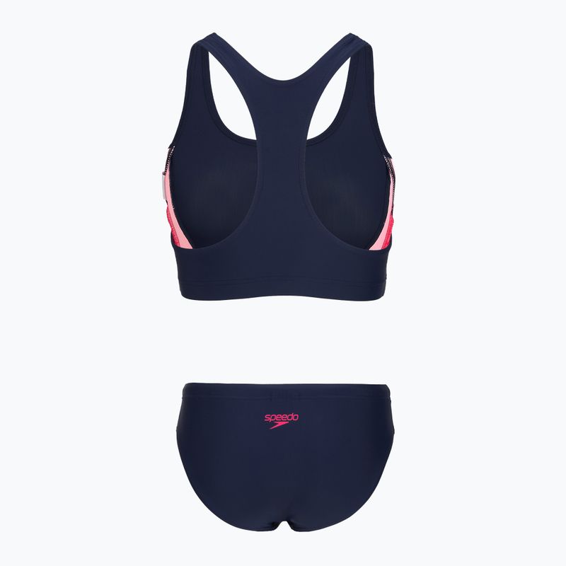 Купальник суцільний жіночий Speedo Colourblock Splice 2.0 peacoat/pink 2