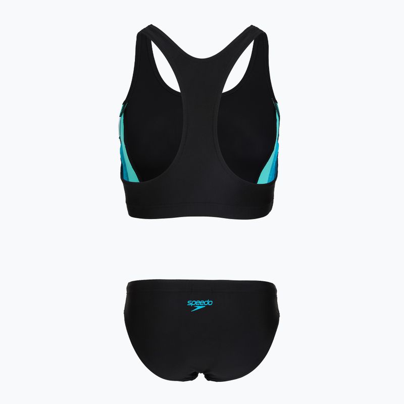 Купальник суцільний жіночий Speedo Colourblock Splice 2.0 anthracite/mayanblue 2