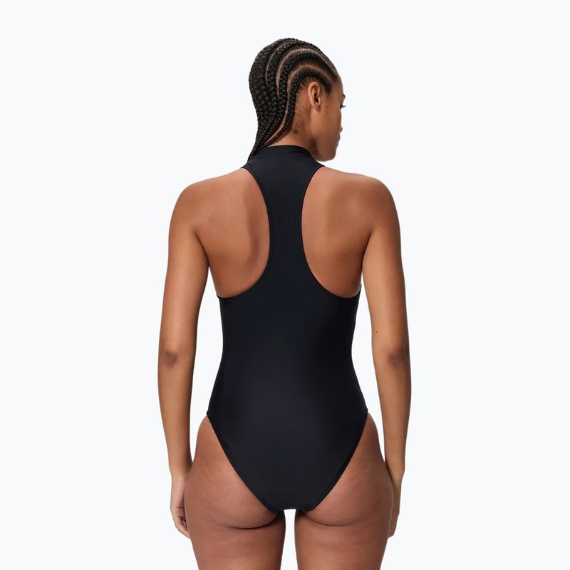 Купальник суцільний жіночий Speedo Ocean Flex Zip black/pale clover 2