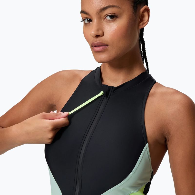 Купальник суцільний жіночий Speedo Ocean Flex Zip black/pale clover 4