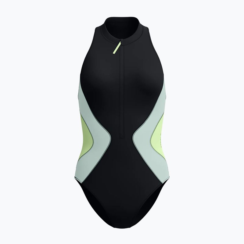 Купальник суцільний жіночий Speedo Ocean Flex Zip black/pale clover 6