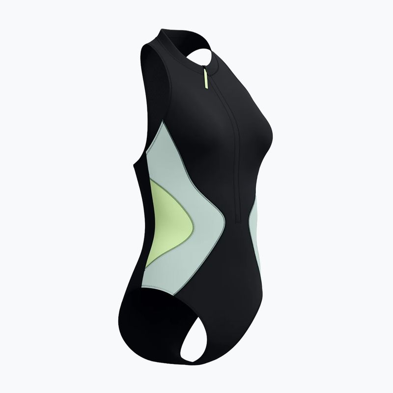Купальник суцільний жіночий Speedo Ocean Flex Zip black/pale clover 8