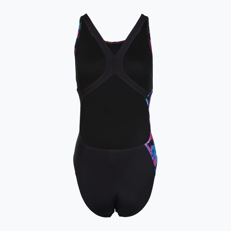 Купальник суцільний жіночий Speedo FL Placement Printed Powerback glitchy garden/black 2