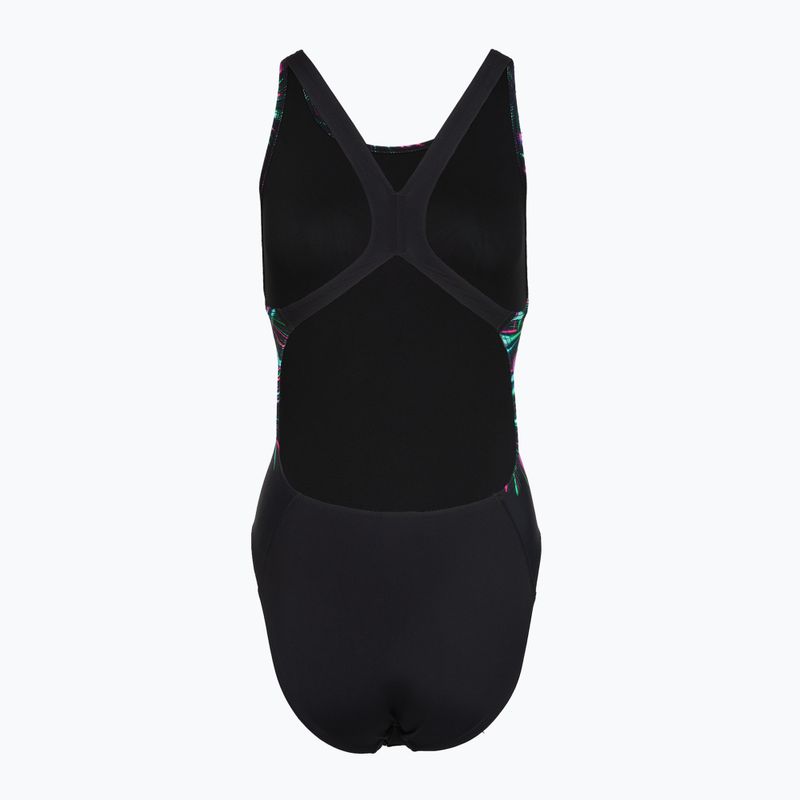 Купальник суцільний жіночий Speedo FL Placement Printed Powerback firework burst/black 2