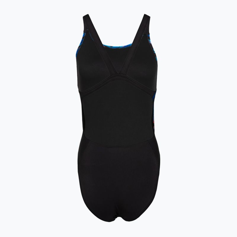 Купальник суцільний жіночий Speedo Placement Printed Leaderback canyon ombre/black 2