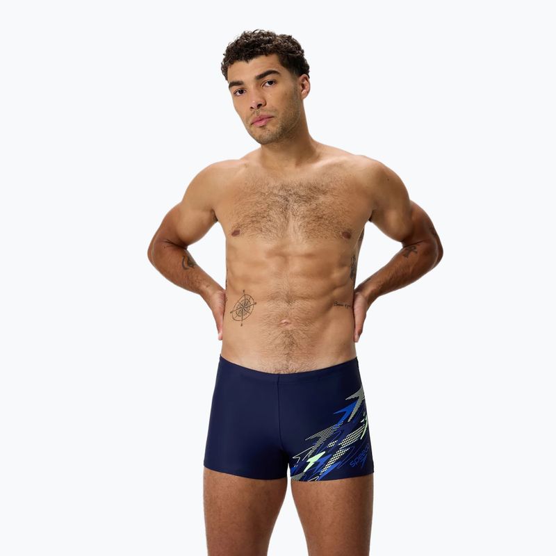 Плавки-боксерки чоловічі Speedo Medley Logo Aquashort peacoat/deep sapphire 3