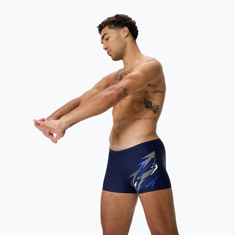 Плавки-боксерки чоловічі Speedo Medley Logo Aquashort peacoat/deep sapphire 5