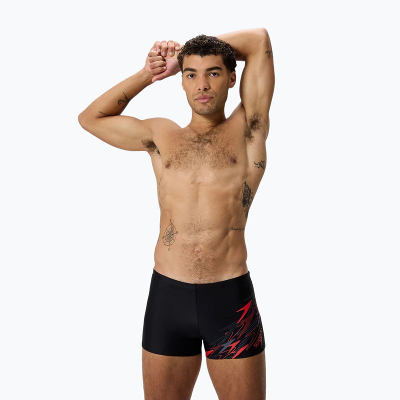 Плавки-боксерки чоловічі Speedo Medley Logo Aquashort anthracite/hrr 2