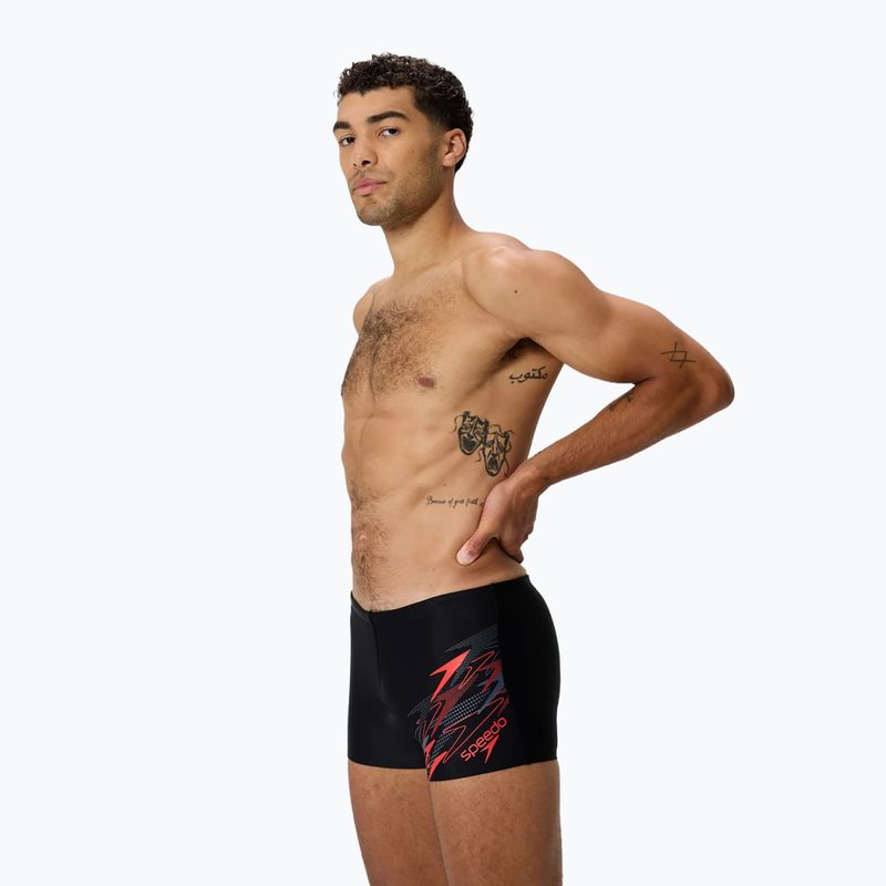Плавки-боксерки чоловічі Speedo Medley Logo Aquashort anthracite/hrr 4