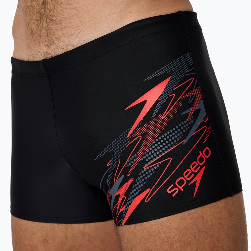 Плавки-боксерки чоловічі Speedo Medley Logo Aquashort anthracite/hrr 5