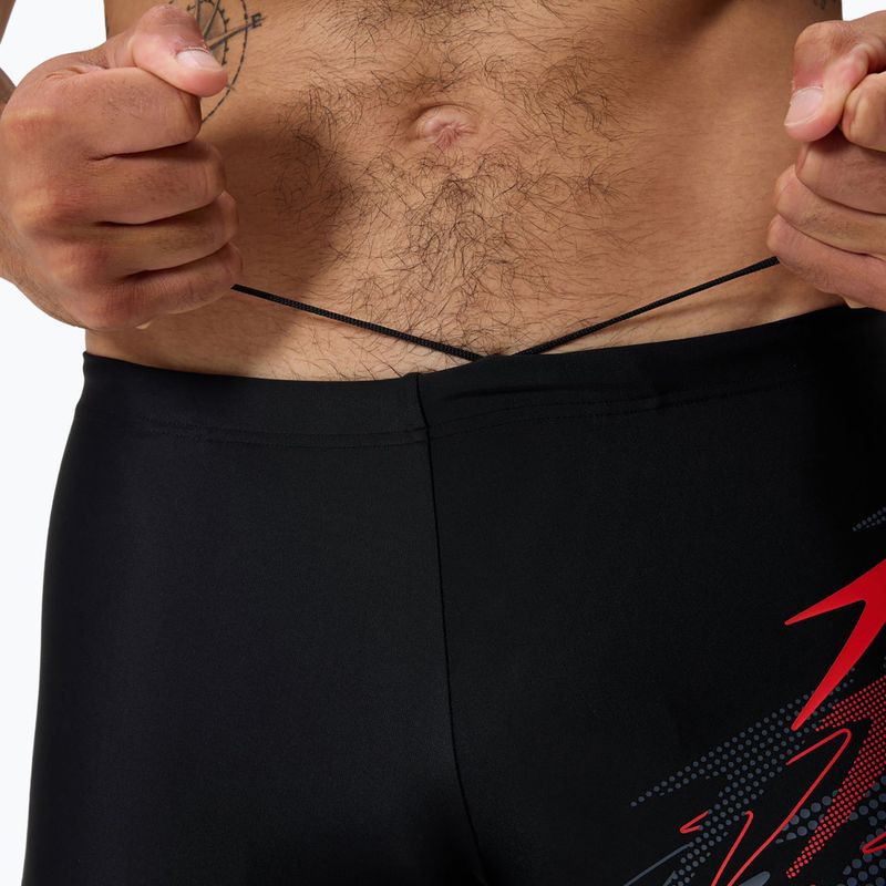 Плавки-боксерки чоловічі Speedo Medley Logo Aquashort anthracite/hrr 6