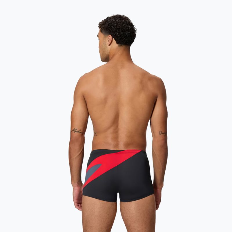 Плавки чоловічі Speedo Hyperboom Aquashort anthracite/high risk red 2