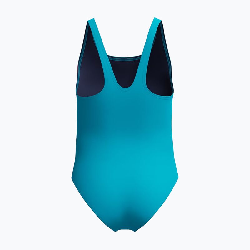 Купальник суцільний дитячий Speedo Hyperboom Butterfly Back mayan blue/margarita pink 2