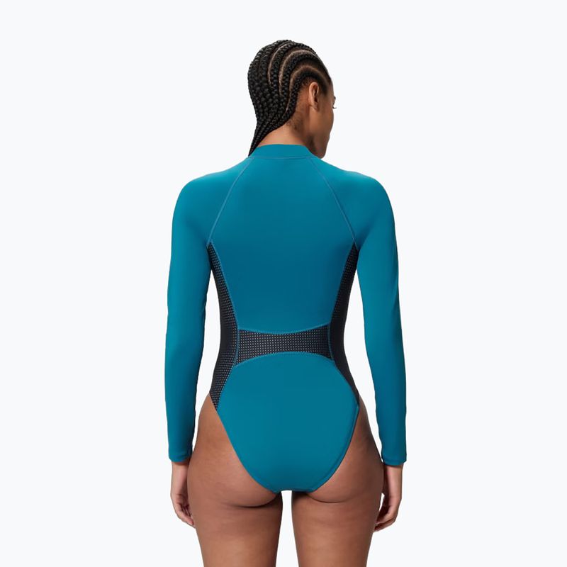 Купальник суцільний жіночий Speedo Scuba Flex Zip border blue/black 2