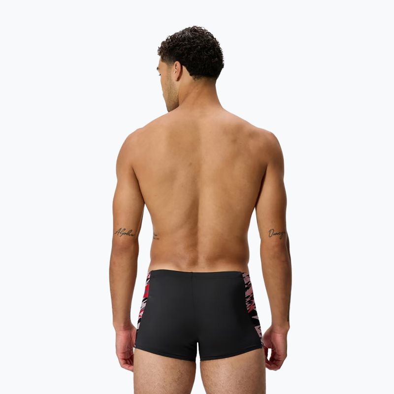 Плавки Speedo Hyperboom Splice Aquashort anthracite/high risk red 2