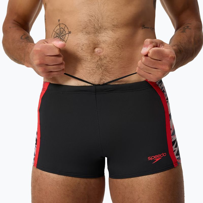 Плавки Speedo Hyperboom Splice Aquashort anthracite/high risk red 4