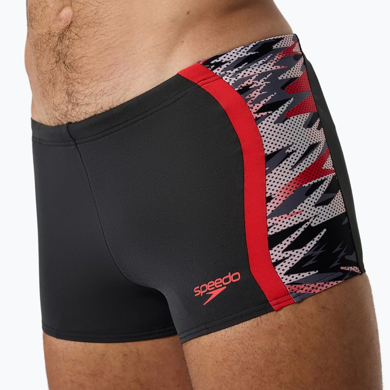 Плавки Speedo Hyperboom Splice Aquashort anthracite/high risk red 5