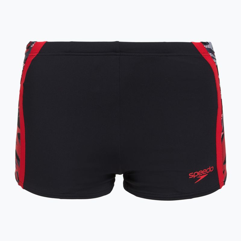 Плавки Speedo Hyperboom Splice Aquashort anthracite/high risk red