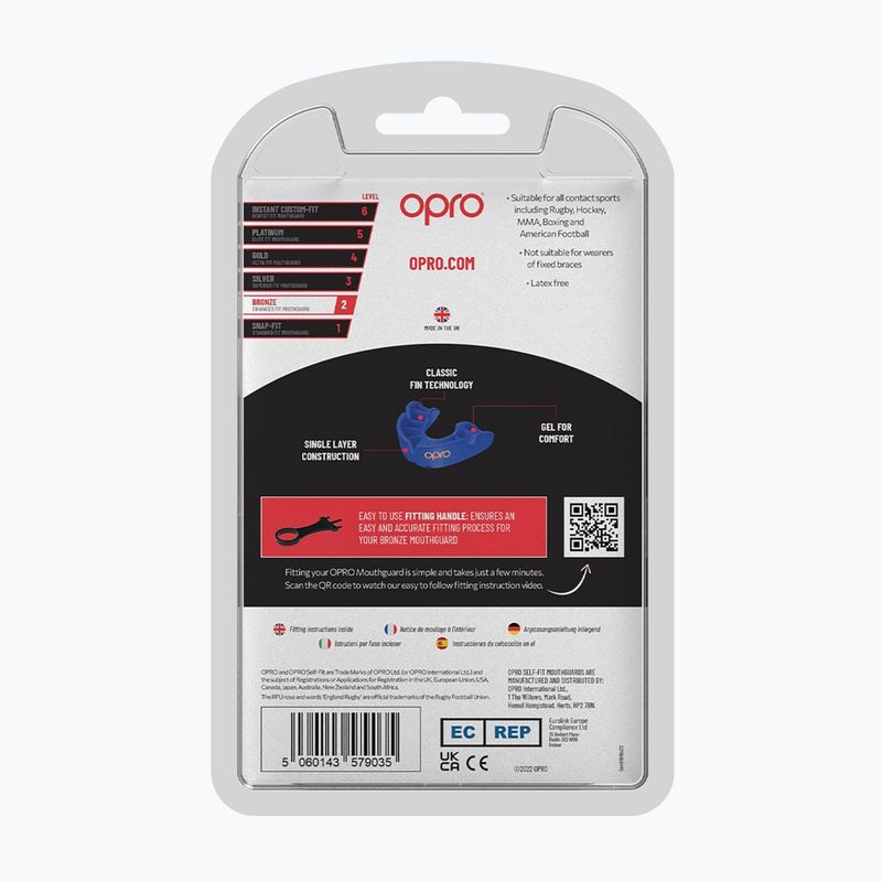 Захист щелепи Opro Bronze GEN5 блакитний 3