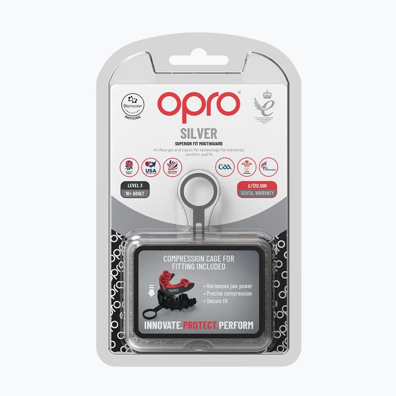 Захисна капа Opro Silver GEN4 black/red 2