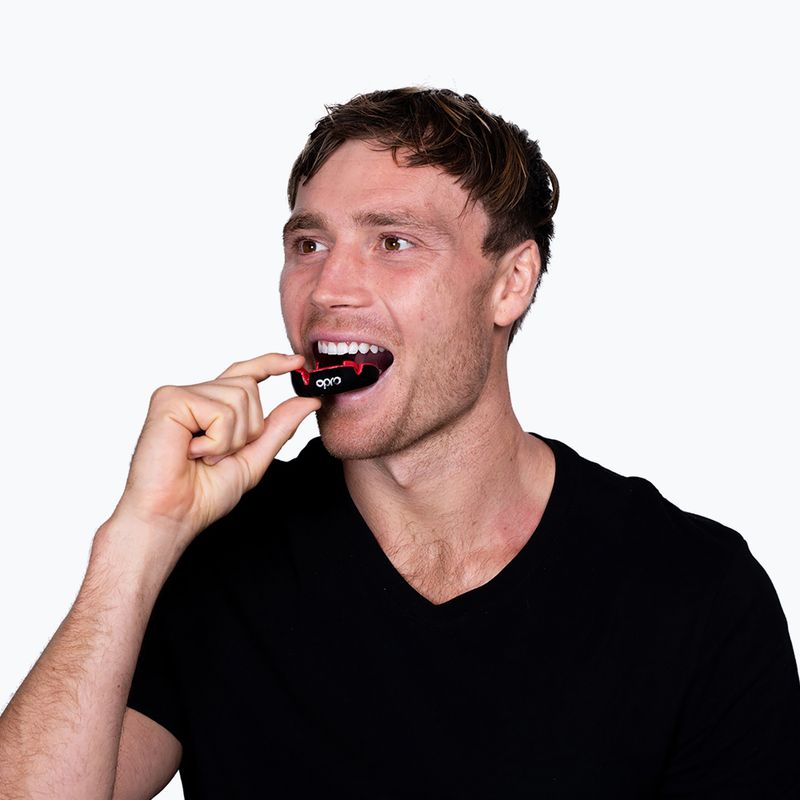 Захист щелепи Opro Silver GEN4 чорний/червоний 5