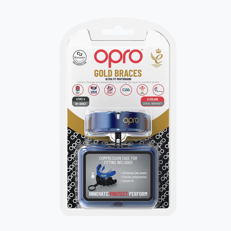 Захист щелепи Opro Gold Braces блакитний 2