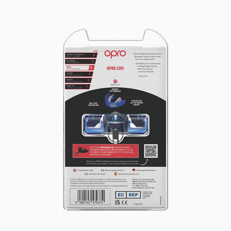 Захист щелепи Opro Gold Braces блакитний 3