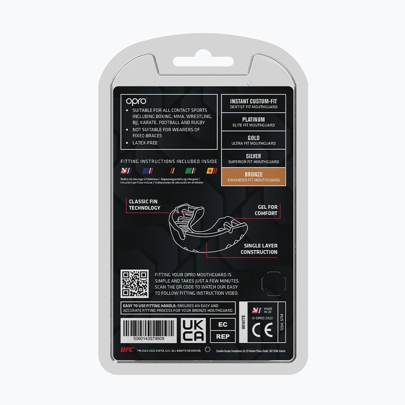 Капа Opro UFC Bronze GEN2 білий 3