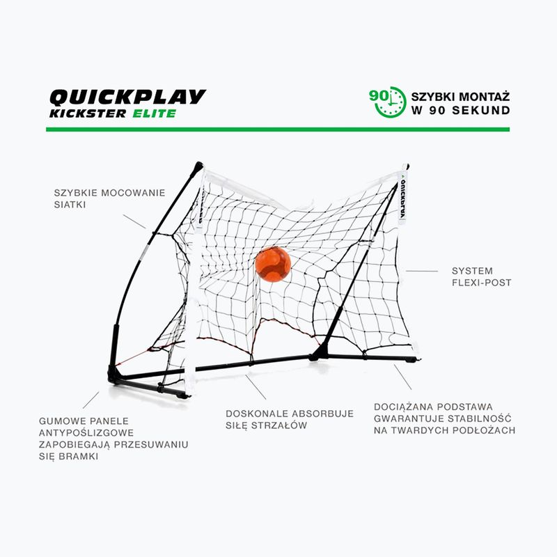 Ворота футбольні QuickPlay Kickster Elite 300 x 100 cm білі QP1181 8