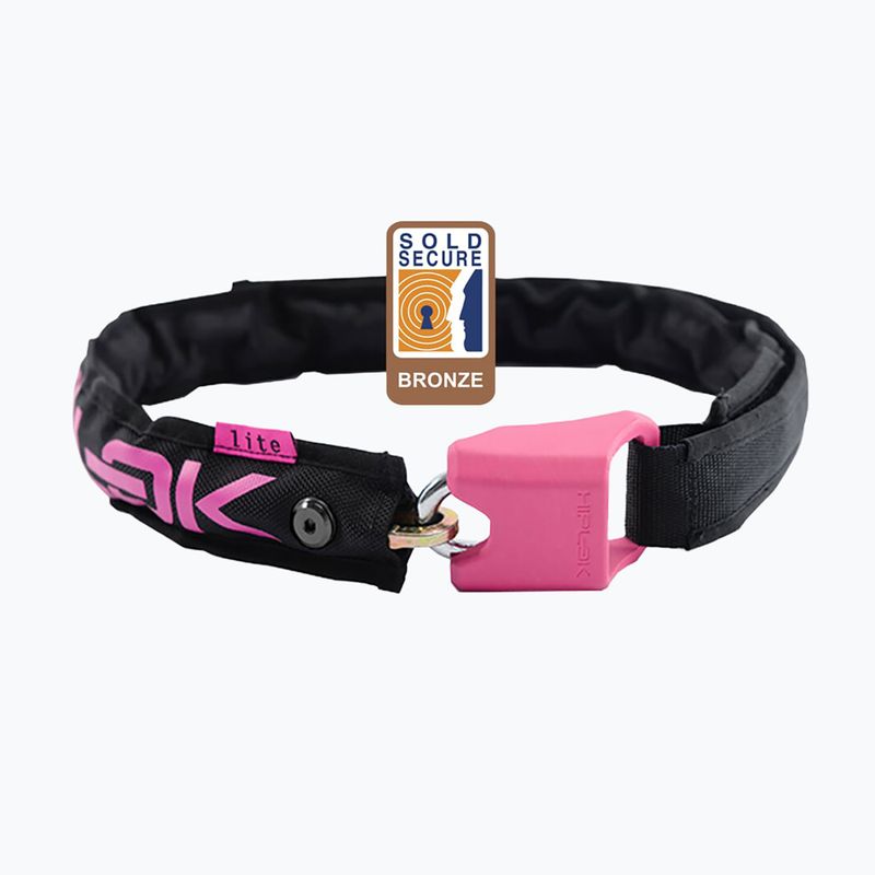 Замок велосипедний Hiplok Lite black/pink 2