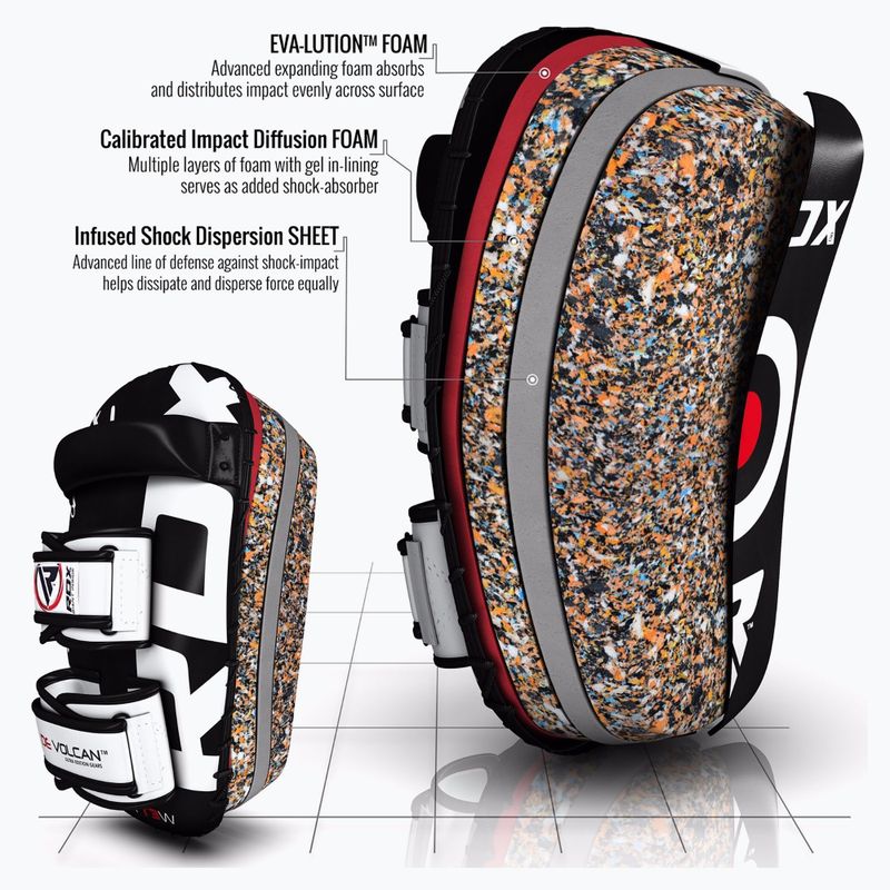 Щит для тренувань RDX T3 Muay Thai Kick Pads white/black 5
