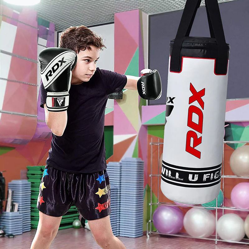 Набір боксерський дитячий мішок + рукавиці RDX Punch Bag 2Pcs білий 3JPB-4W-2FT 7