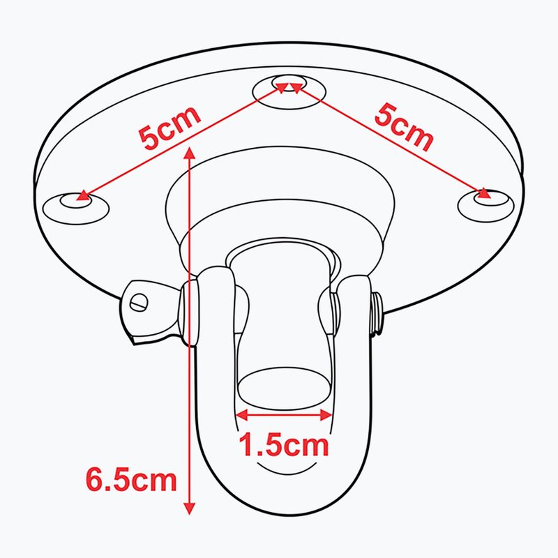 Стельове кріплення для боксерського мішка RDX Iron Swivel Regular чорне SWI-R1B 5