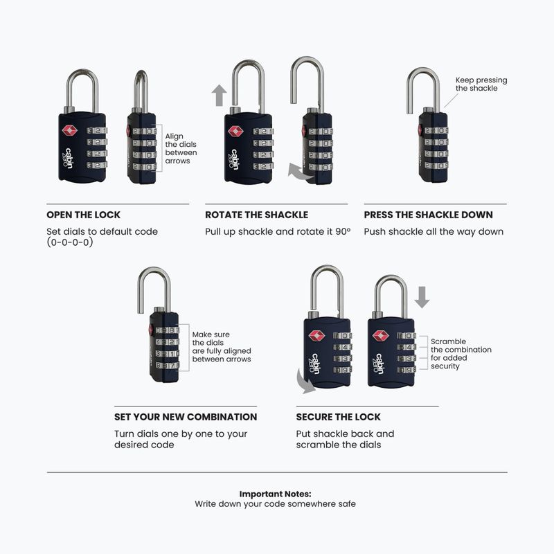 Замок CabinZero Travel TSA Lock sage forest 2
