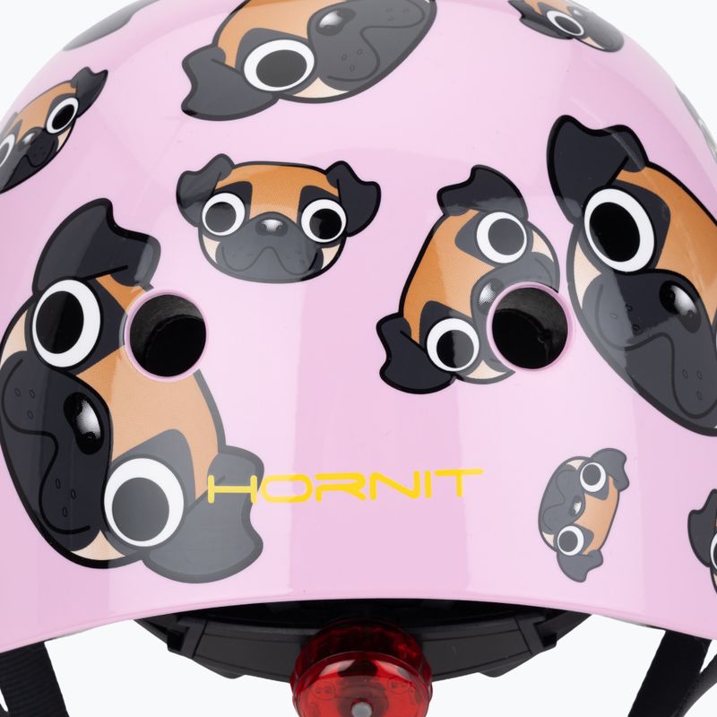 Дитячий велосипедний шолом Hornit Pug рожевий/коричневий 7