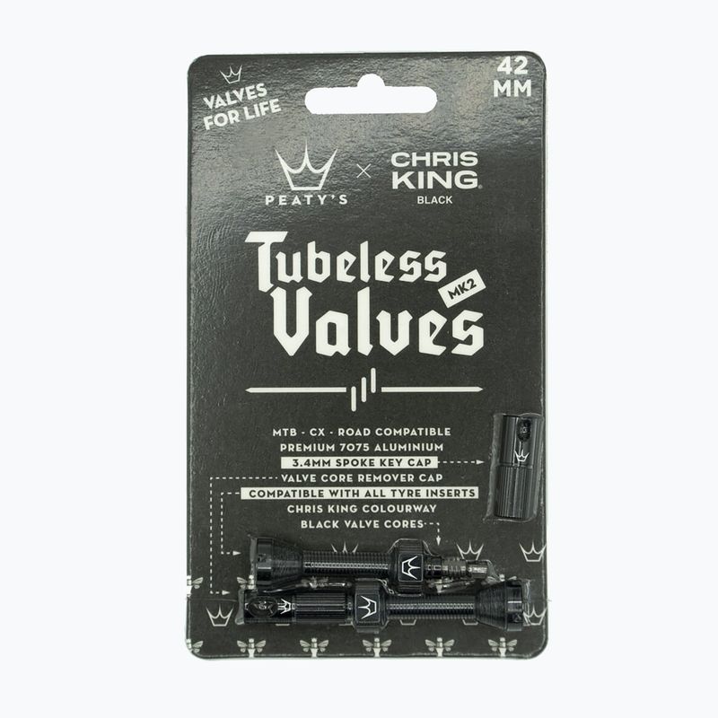 Клапани Peaty's X Chris King Mk2 Tubeless Valves чорні PTV2-42-BLK-12 83770 2