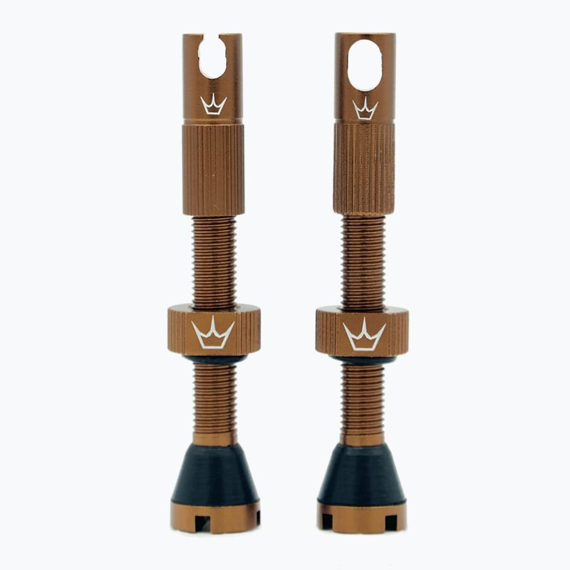 Комплект безтрубних клапанів Peaty's X Chris King MK2 Presta Комплект безтрубних клапанів 42 мм бурбон