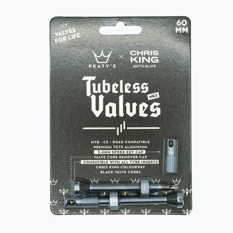 Набір клапанів presta Peaty's X Chris King Mk2 Tubeless Valves PTV2-60-SLT-12 83792 2