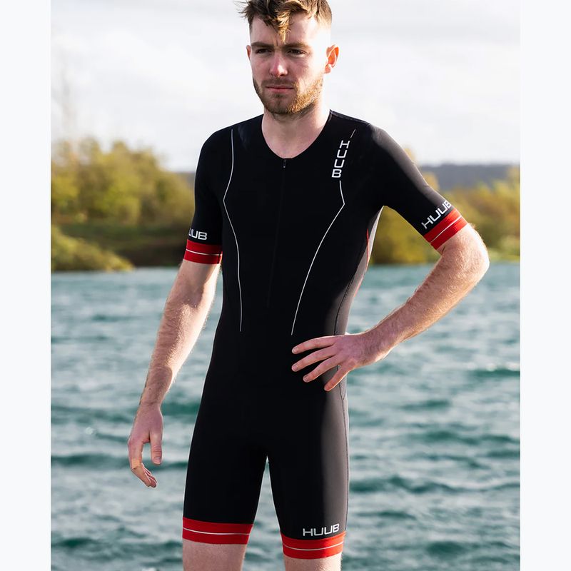 Комбінезон для триатлону чоловічий HUUB Race Long Course Tri Suit чорно-червоний RCLCS 8