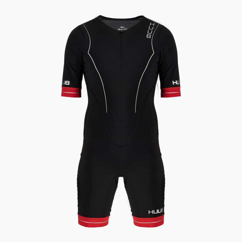 Комбінезон для триатлону чоловічий HUUB Race Long Course Tri Suit чорно-червоний RCLCS